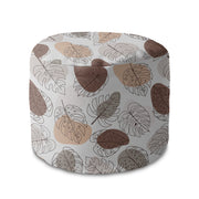 Runder Hocker Fußhocker Monstera Lineart-Oxford