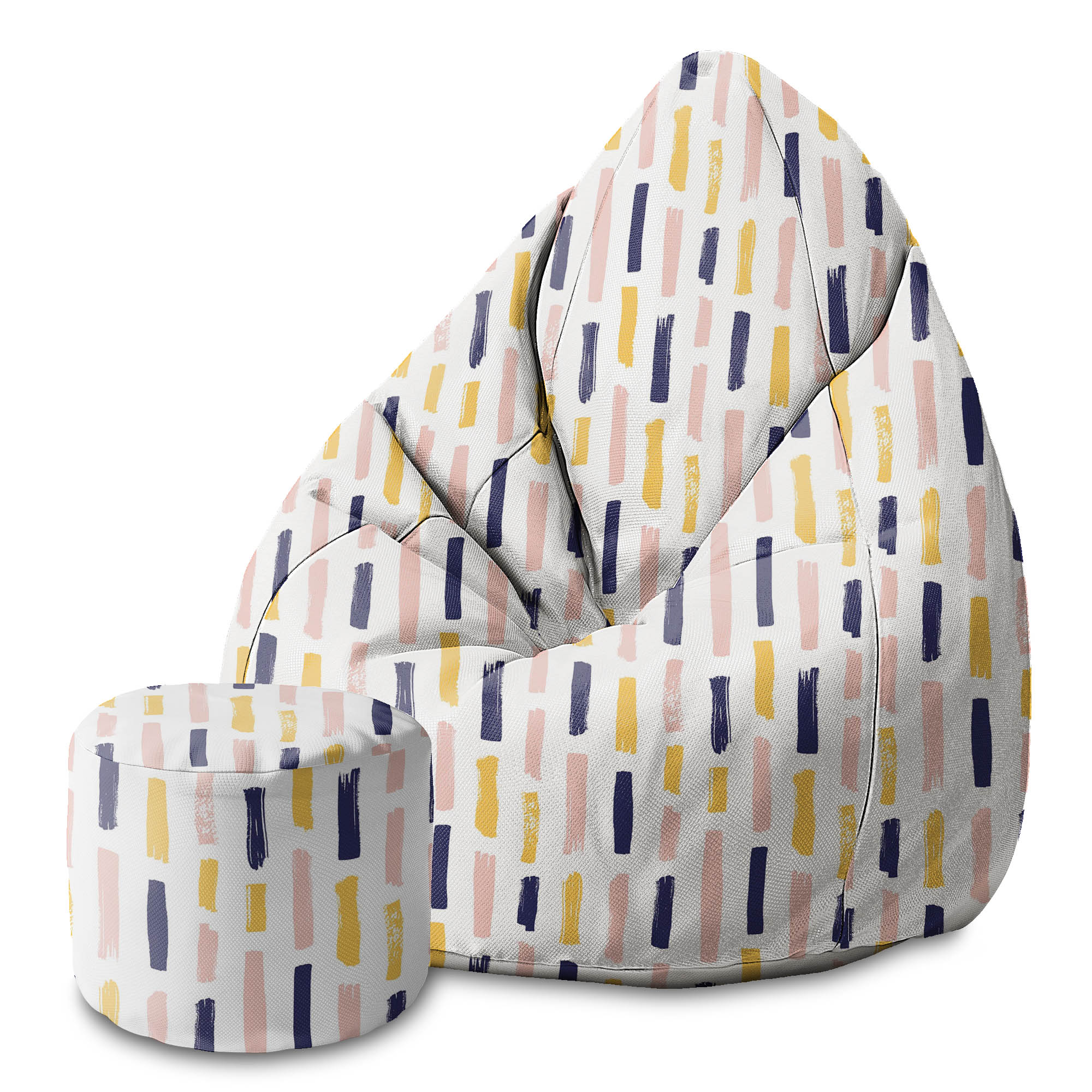 Runder Hocker Fußhocker Modern Brush Strokes-Oxford