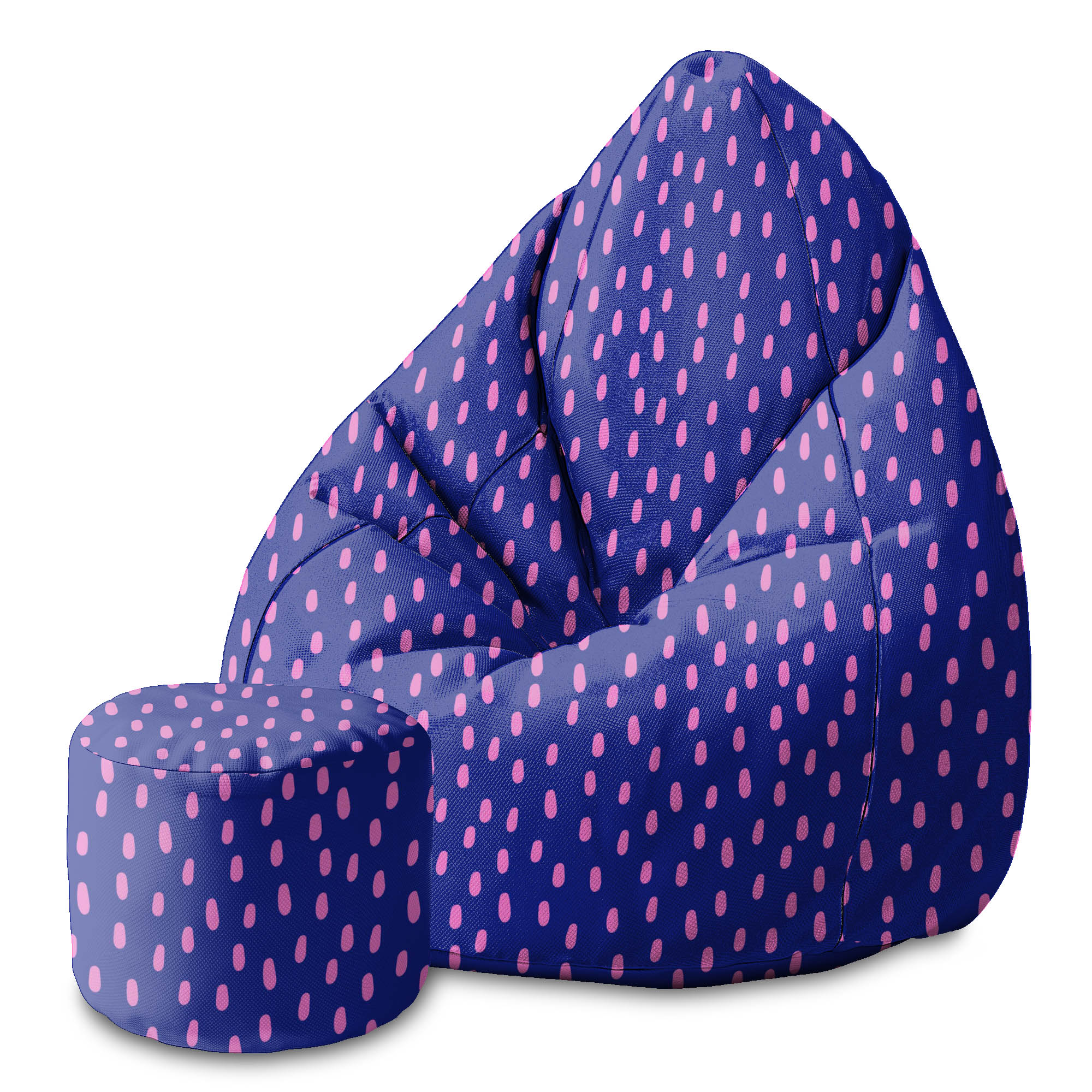 Runder Hocker Fußhocker Pink Spots-Panama
