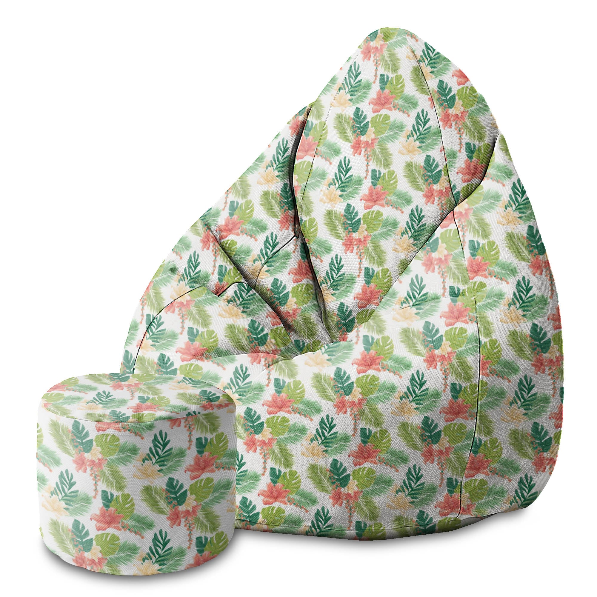 Runder Hocker Fußhocker Tropical
