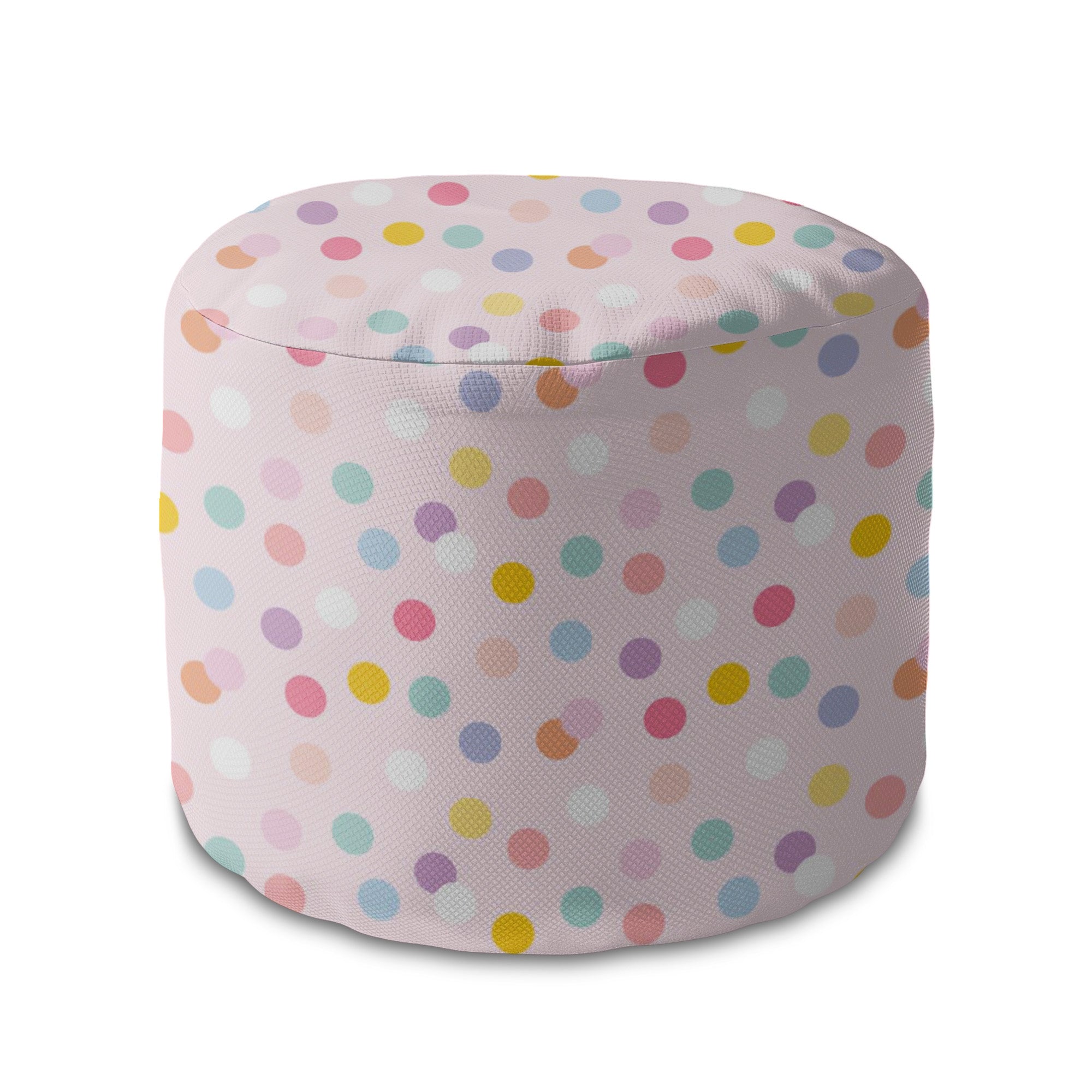 Runder Hocker Fußhocker Pastel Confetti Dots-Oxford