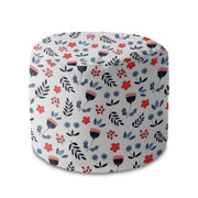 Runder Hocker Fußhocker Random Scandi Flowers-Oxford