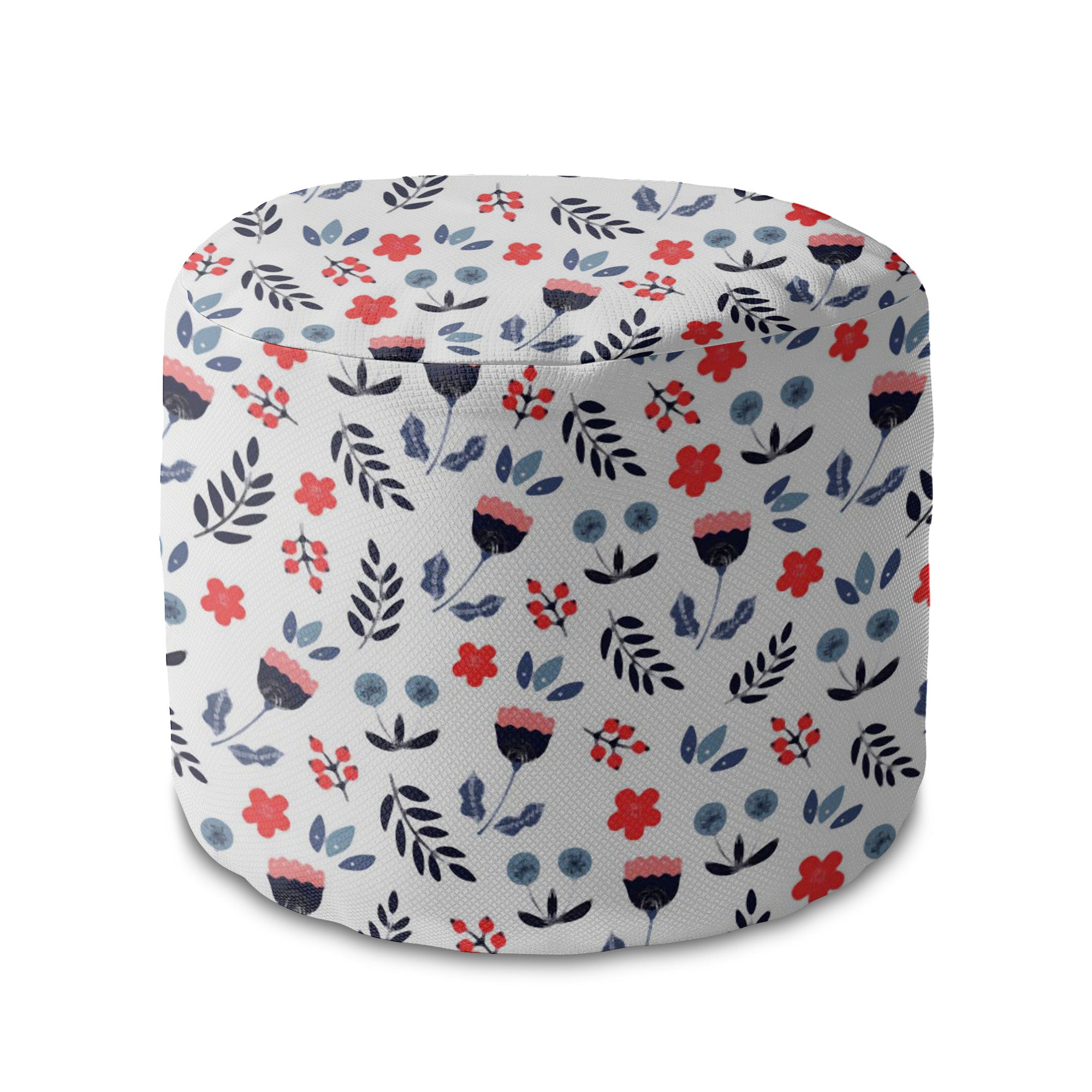 Runder Hocker Fußhocker Random Scandi Flowers