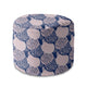 Runder Hocker Fußstütze Pink und Blau Geometrisches Ornament
