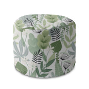 Runder Hocker Fußstütze Blumen und Gras