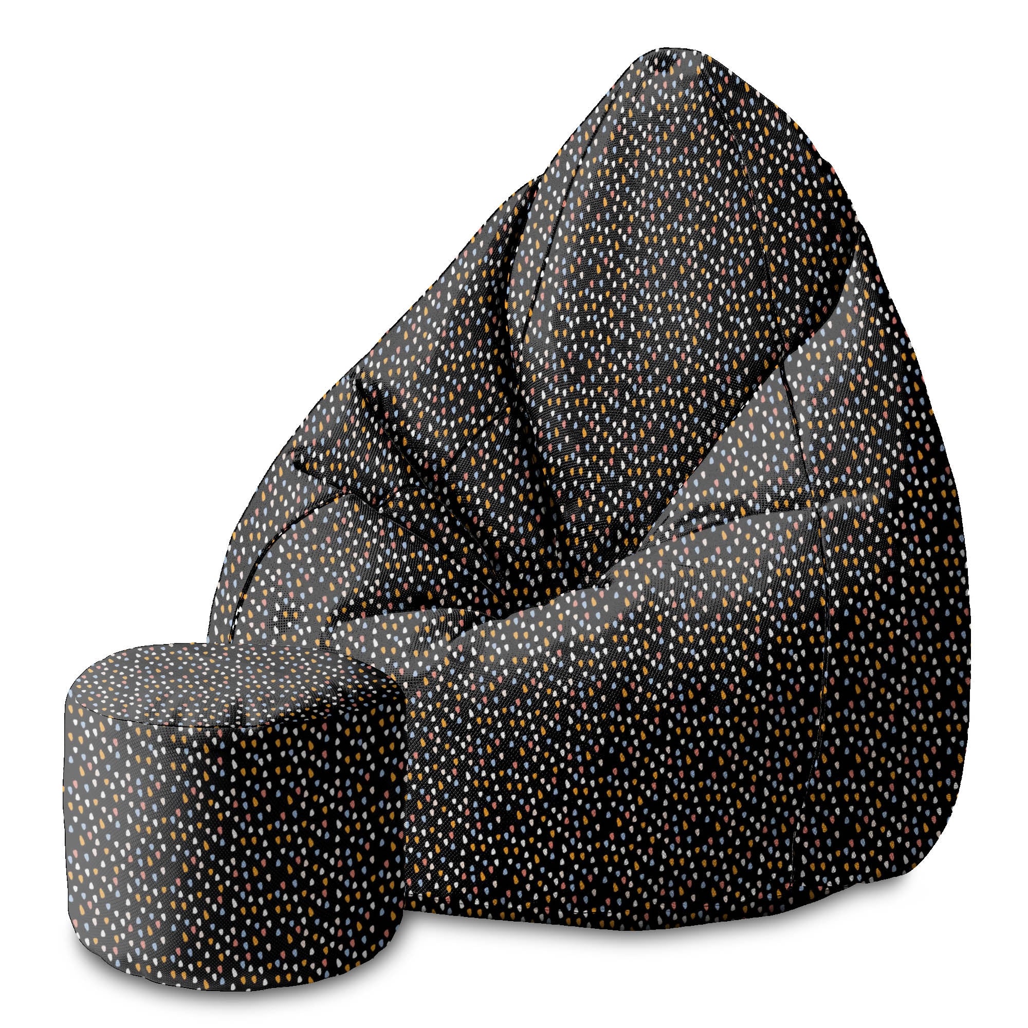 Runder Hocker Fußstütze Abstraktes Design