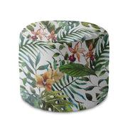 Runder Hocker Fußstütze Blumen Aquarell
