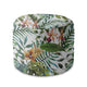 Runder Hocker Fußstütze Blumen Aquarell