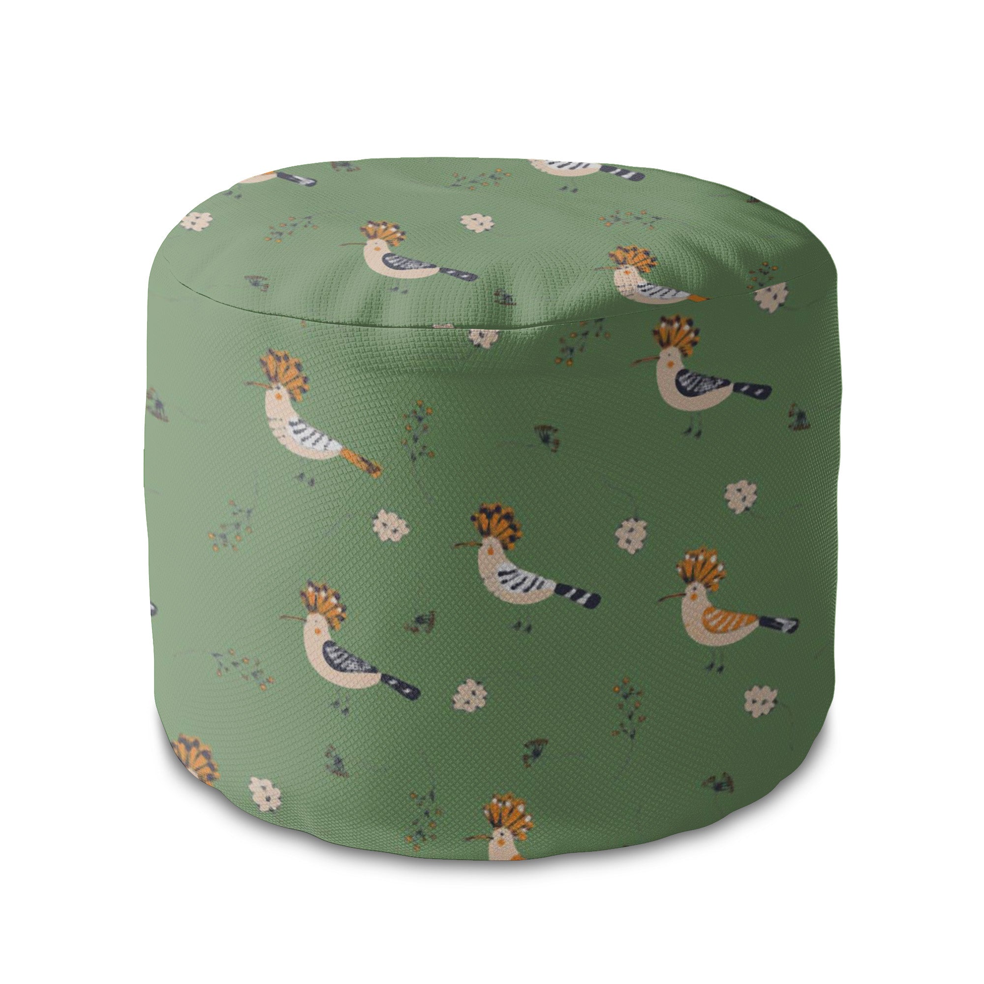 Runder Hocker Fußstütze Vögel und Beeren