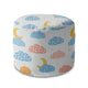 Round Pouf Footrest Cute Sky-Panama