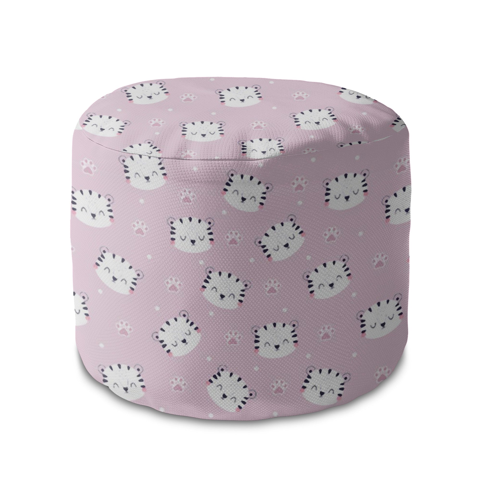 Runder Hocker Fußstütze Cute Tiger Paws