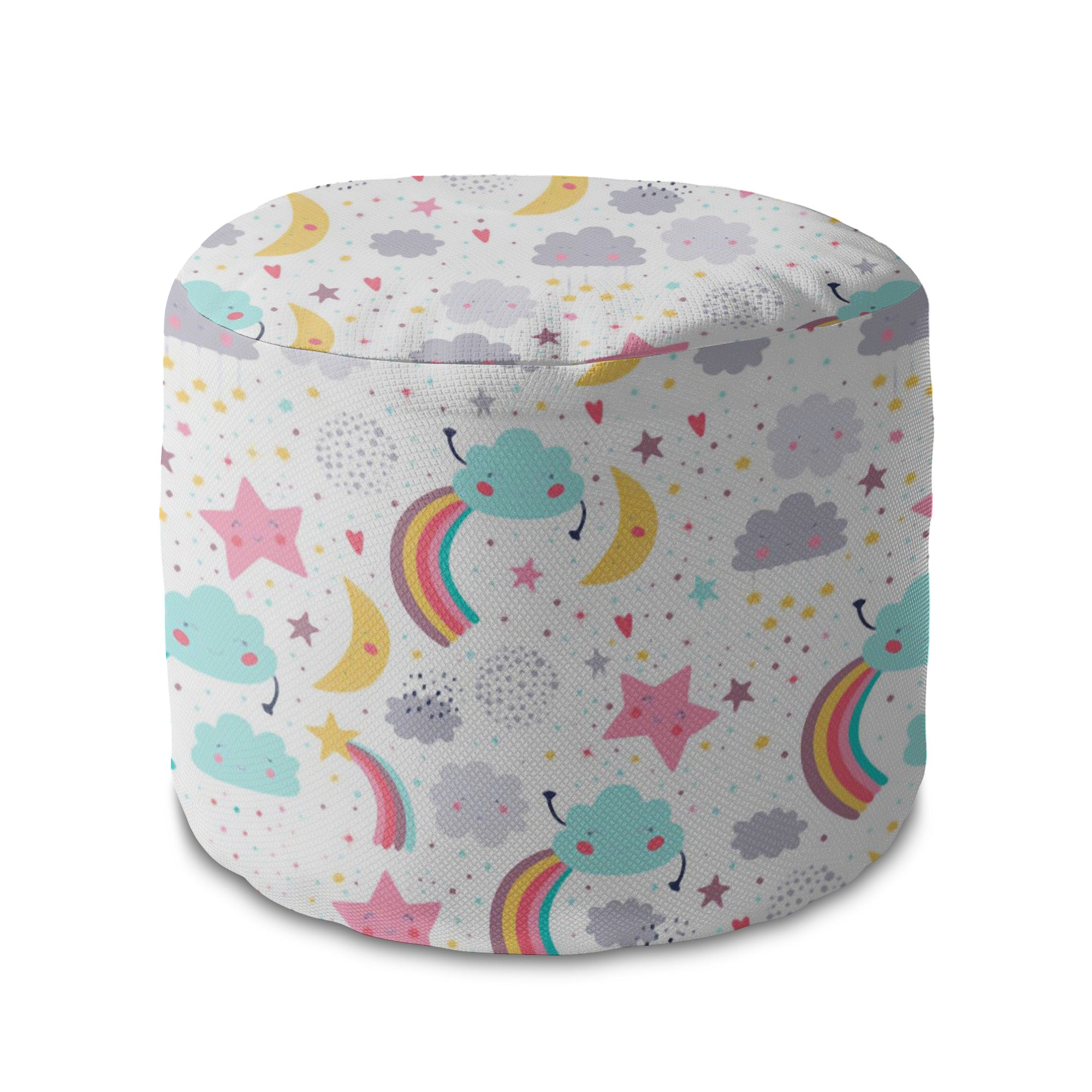 Runder Hocker Fußstütze Happy Sky