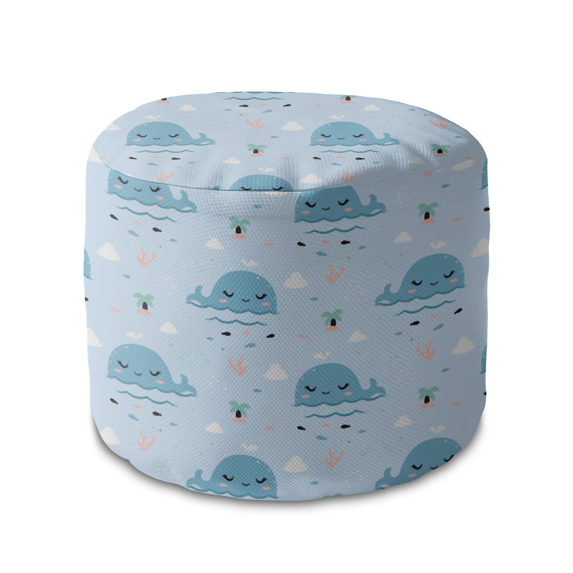 Runder Hocker Fußstütze Happy Whale