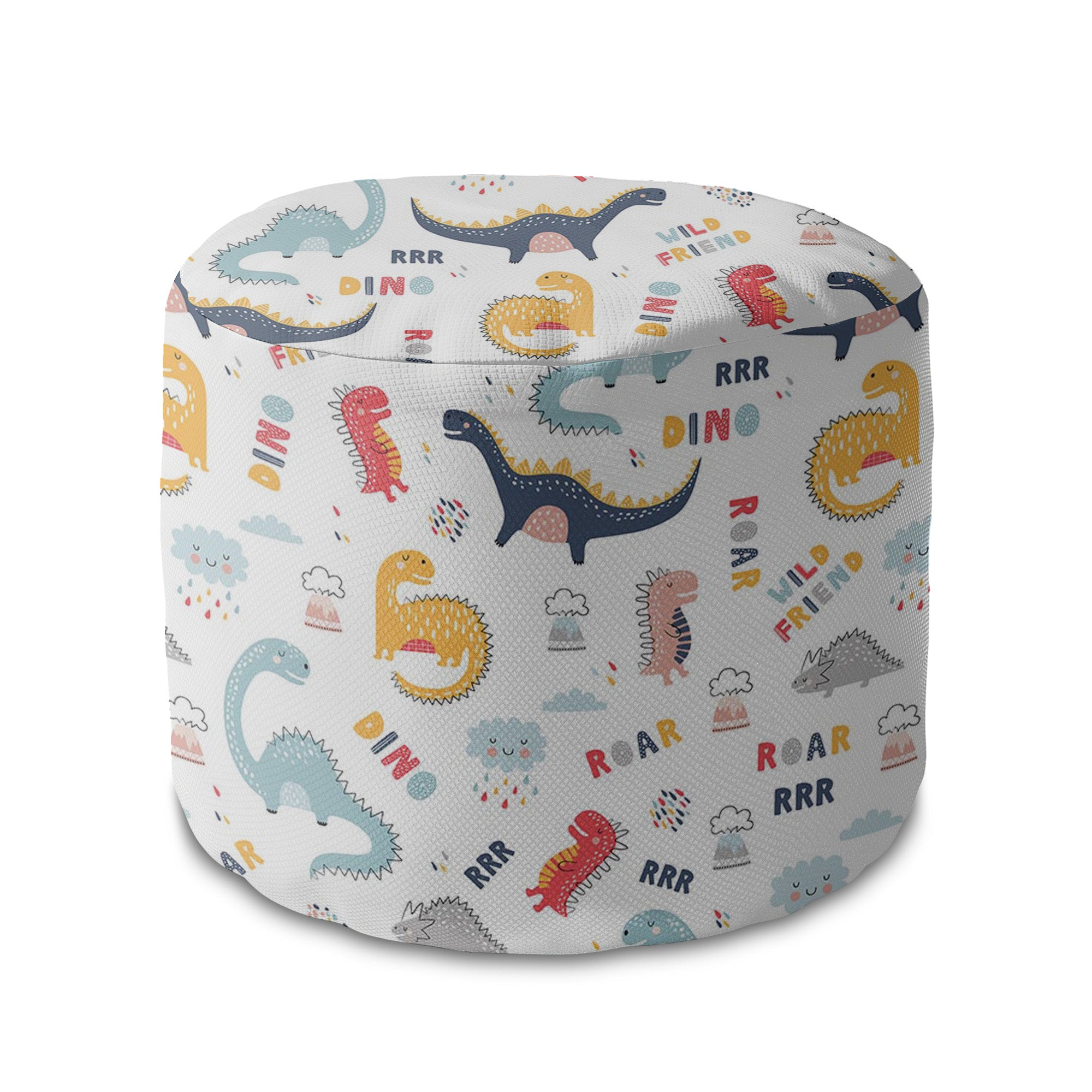 Runder Hocker Fußstütze Funny Kids Dinosaurier