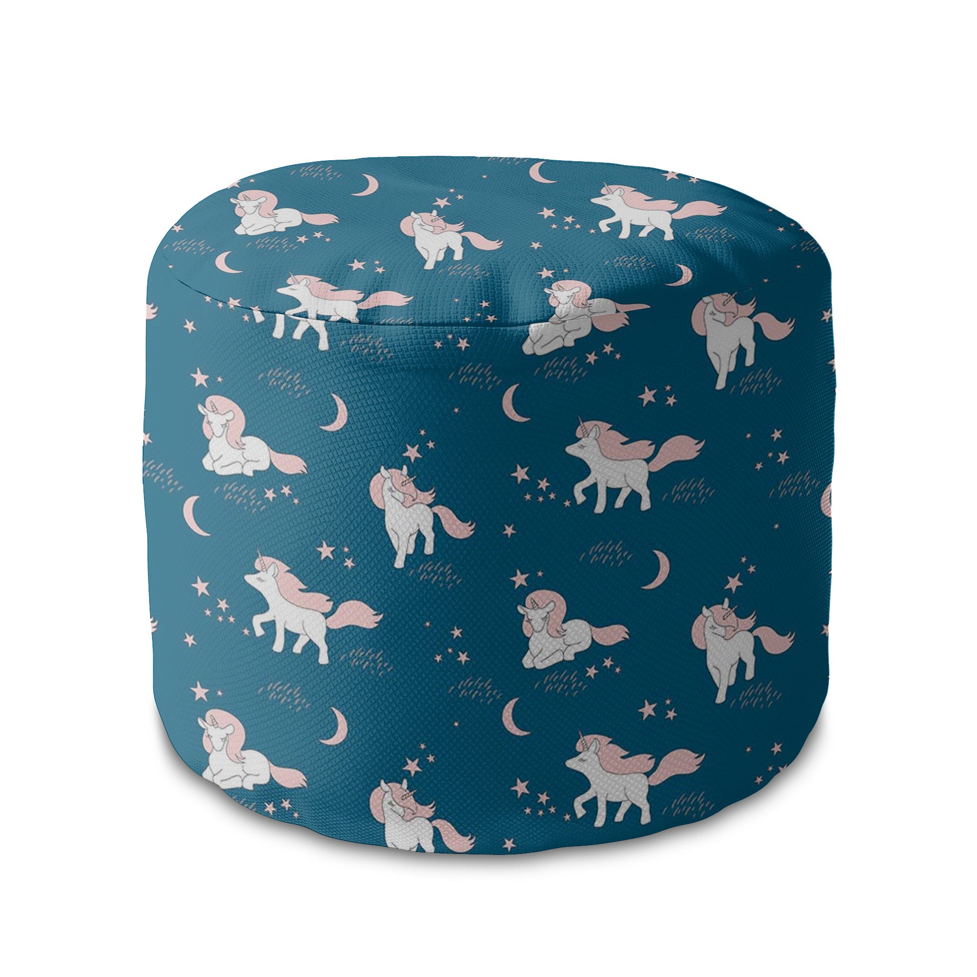 Runder Hocker Fußbank Magical Pink Unicorn