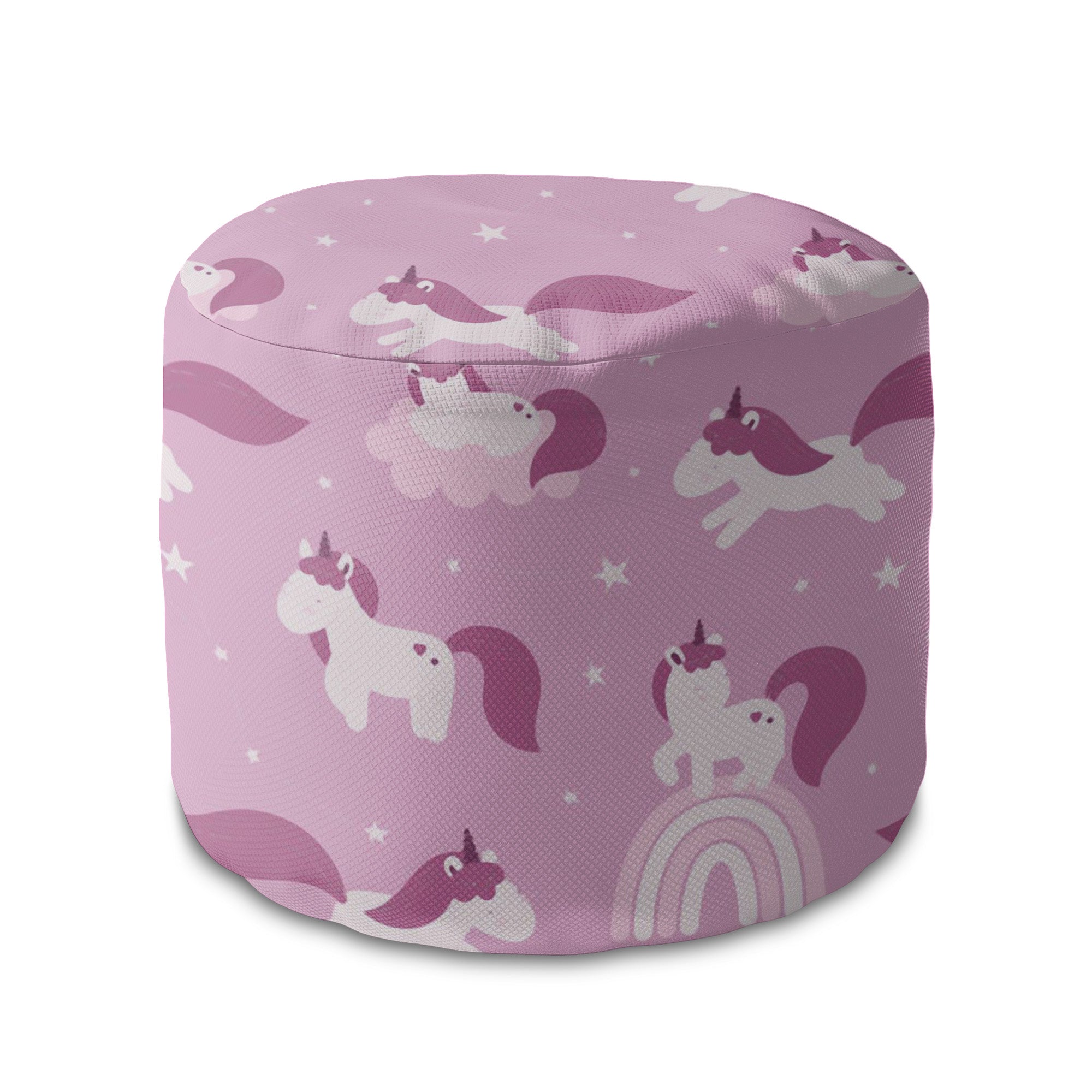 Round pouf footstool Unicorns and Clouds-Oxford