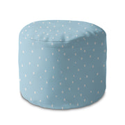 Kulatá podnožka Puf White Dot on Blue