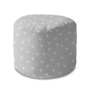 Puf okrągły podnóżek White Hearts