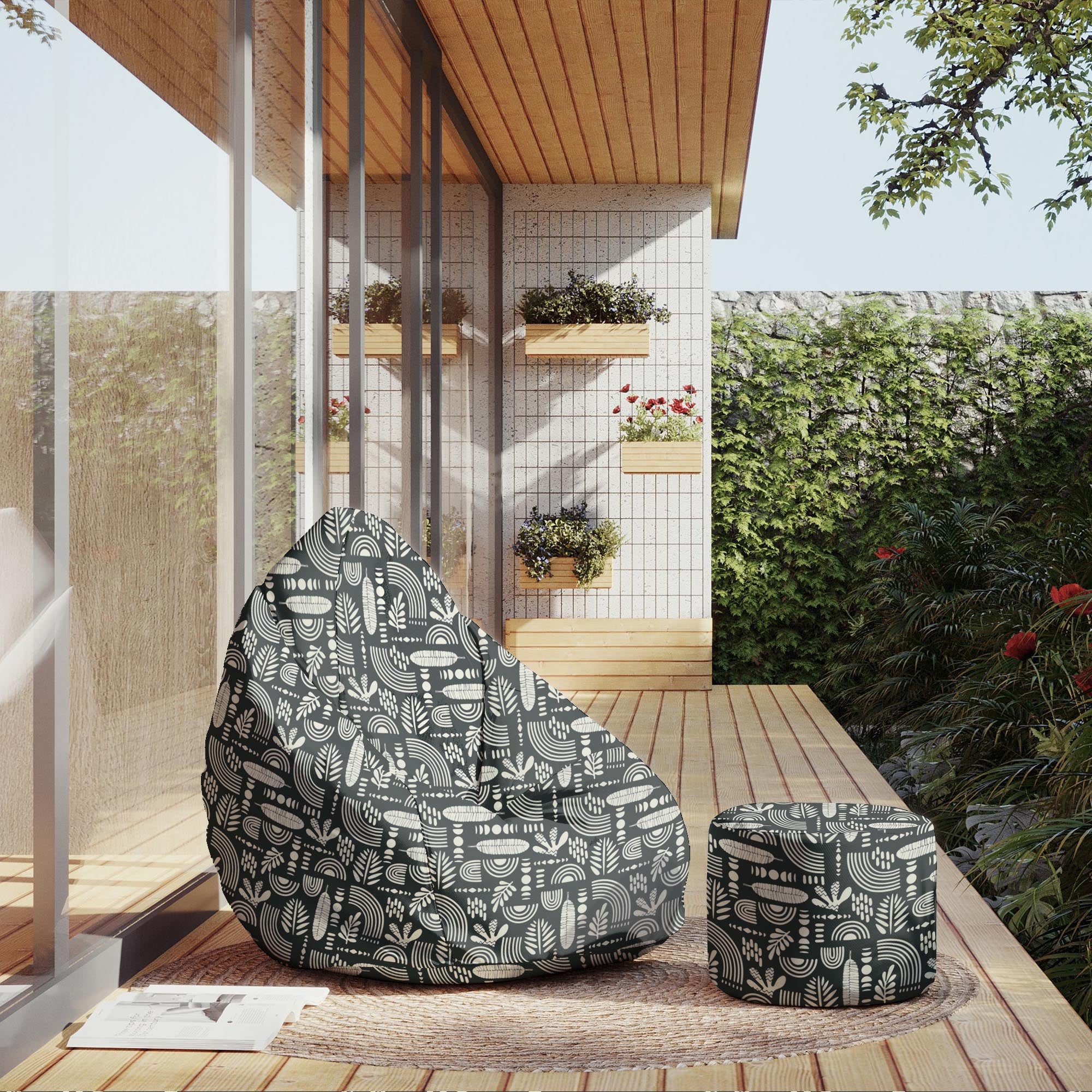 Runder Hocker Fußstütze Künstlerische abstrakte Kunst