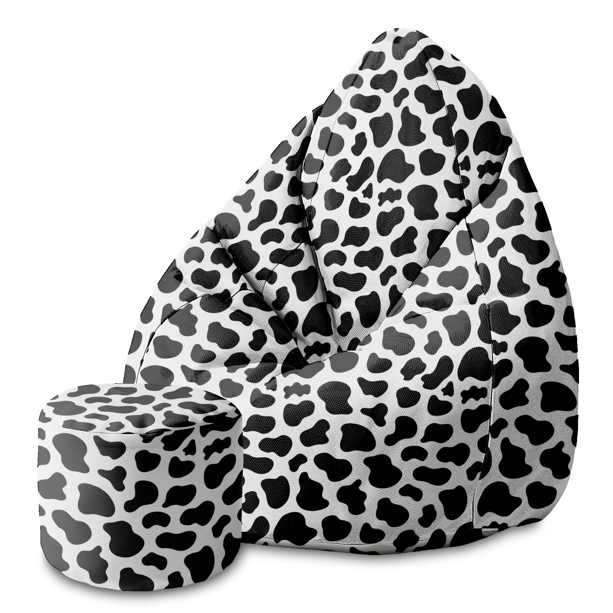 Runder Hocker Fußstütze Cow Print-Oxford