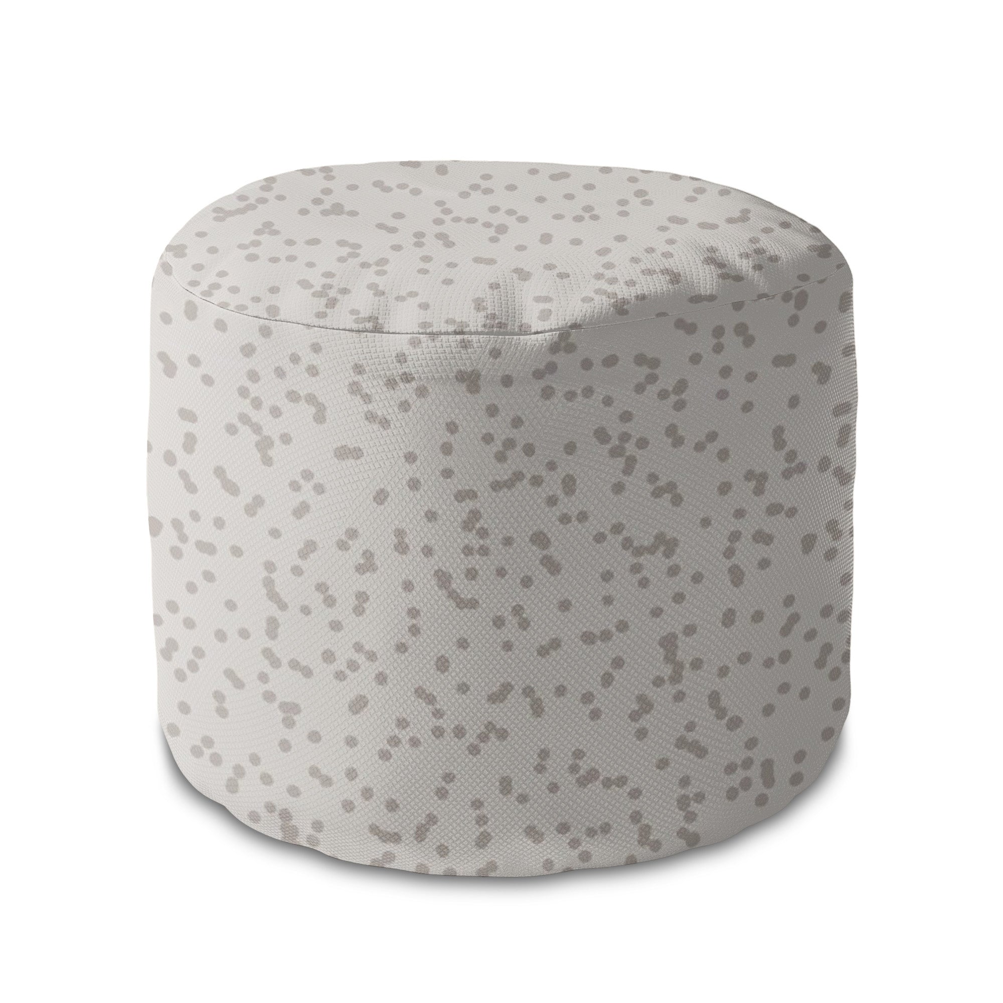 Runder Hocker Fußstütze Beige Dots