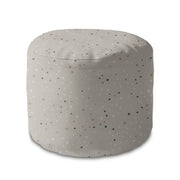 Runder Hocker Fußstütze Beige Print with Dots-Oxford