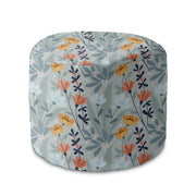 Runder Hocker Fußstütze Handdrawn Flowers-Oxford