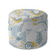 Runder Hocker Fußstütze Grey Floral Pattern