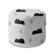 Runder Hocker Fußhocker Scandi Mountains