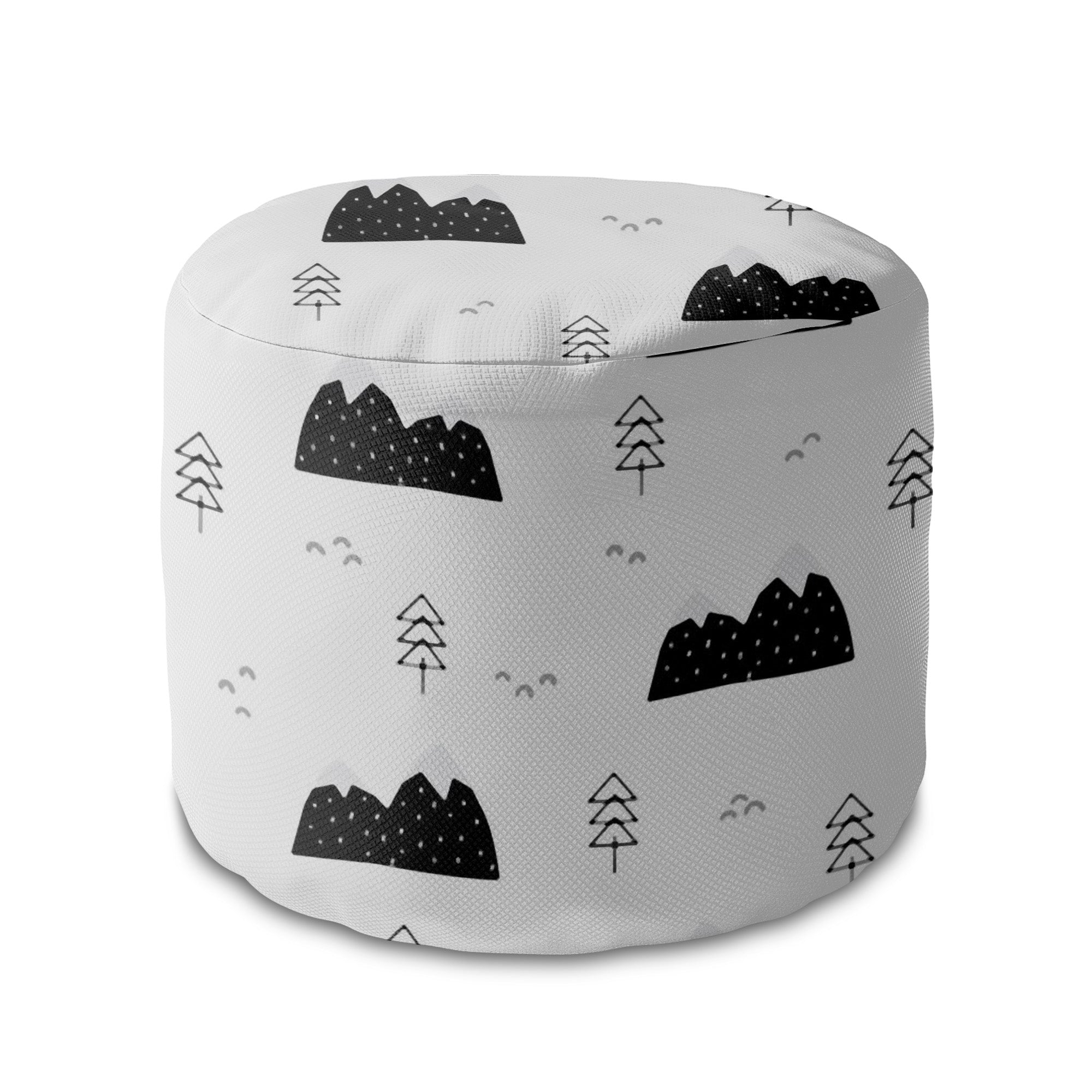 Runder Hocker Fußhocker Scandi Mountains