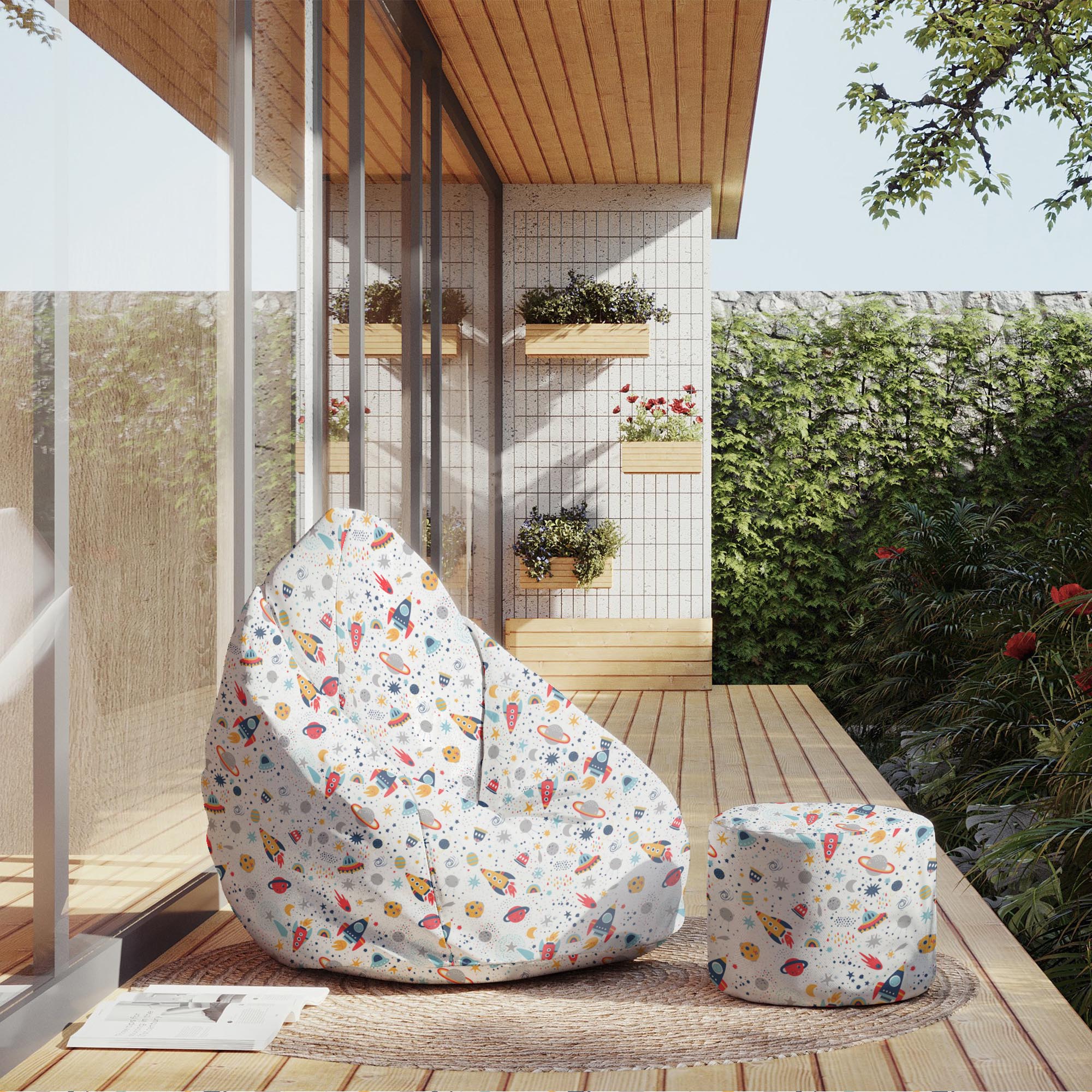 Runder Hocker Fußhocker It's Fun in the Space