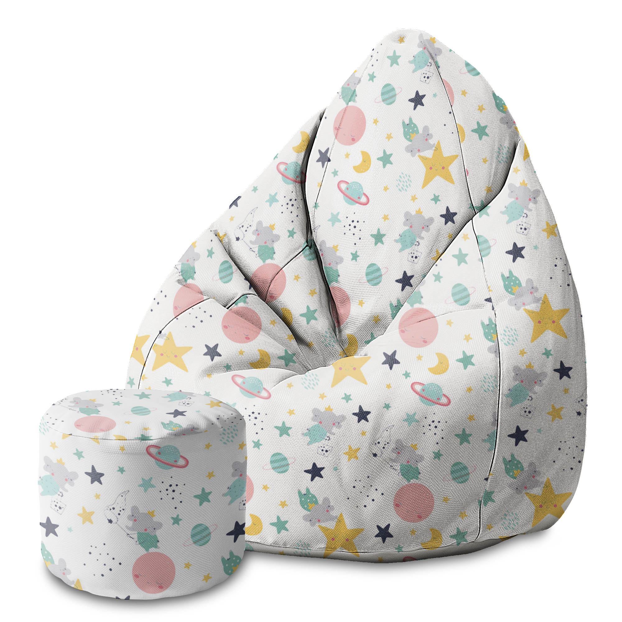 Runder Hocker Fußhocker Catching Stars-Oxford