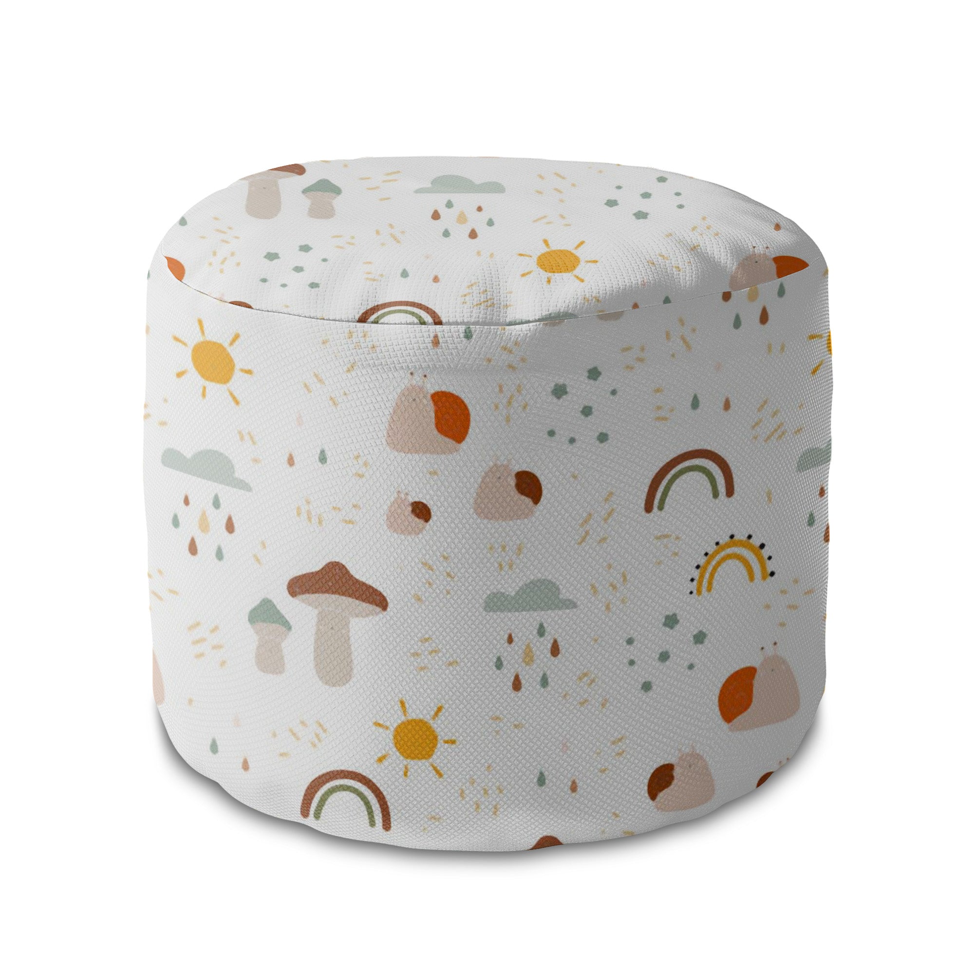 Runder Hocker Fußhocker Autumn Mushroom-Oxford