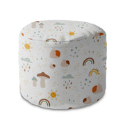 Runder Hocker Fußhocker Autumn Mushroom
