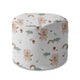 Runder Hocker Fußhocker Bear and Mushrooms