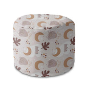 Runder Hocker Fußhocker Abstract Doodle Baby Pattern-Velvet