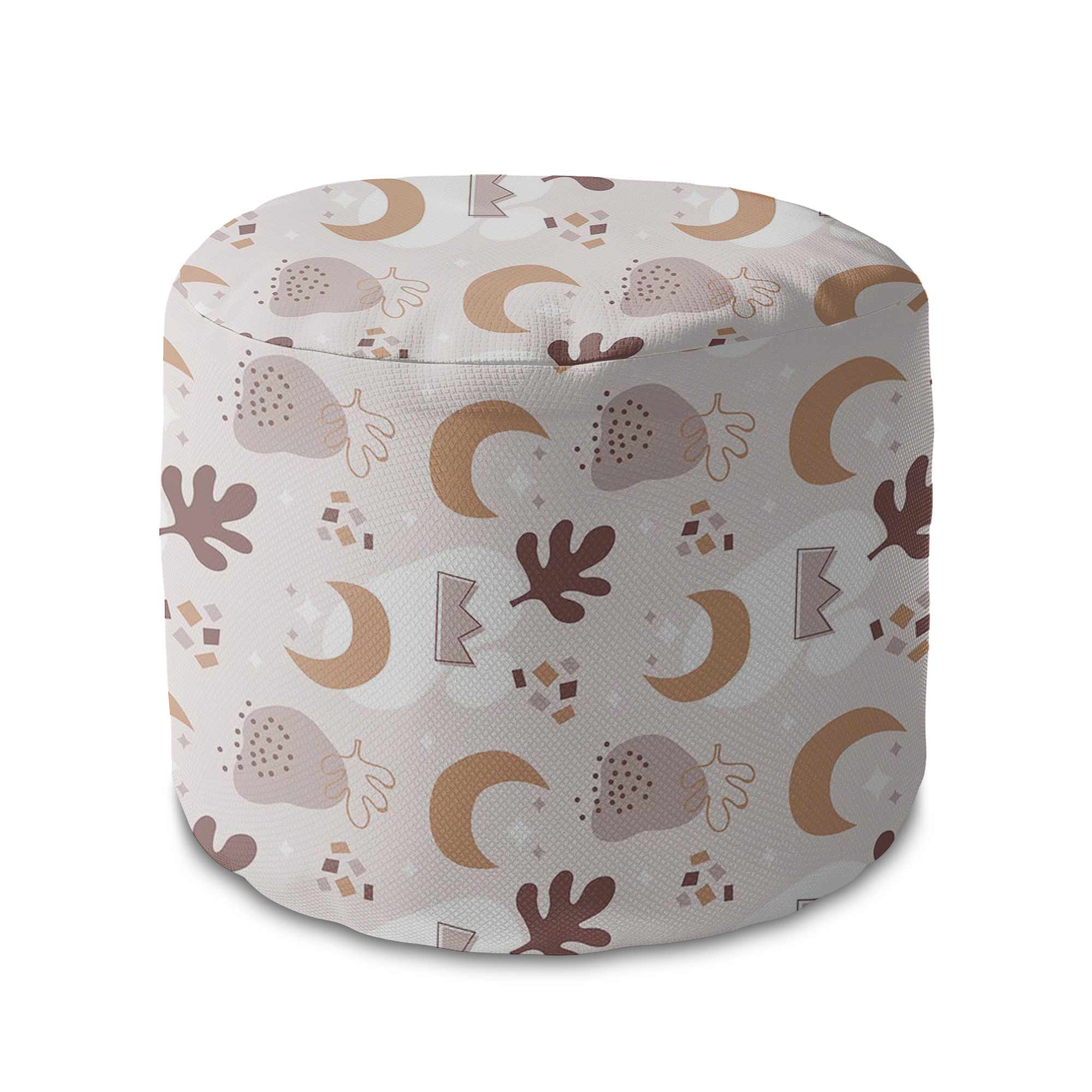 Runder Hocker Fußhocker Abstract Doodle Baby Pattern-Velvet