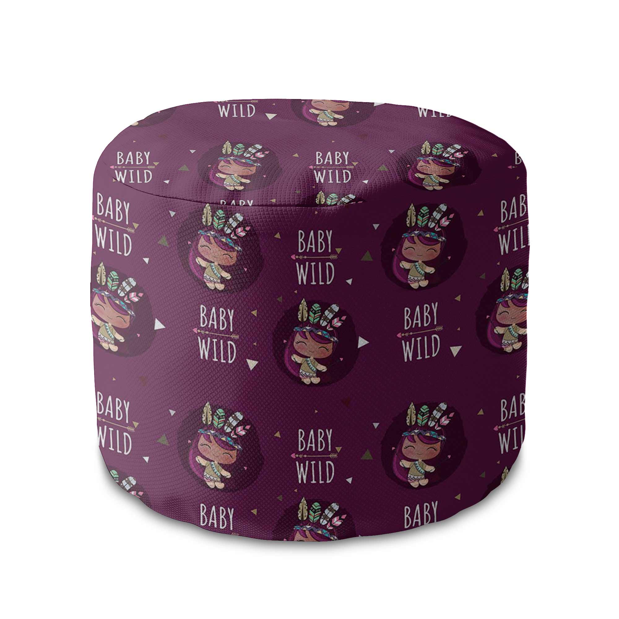 Runder Hocker Fußhocker Baby Wild