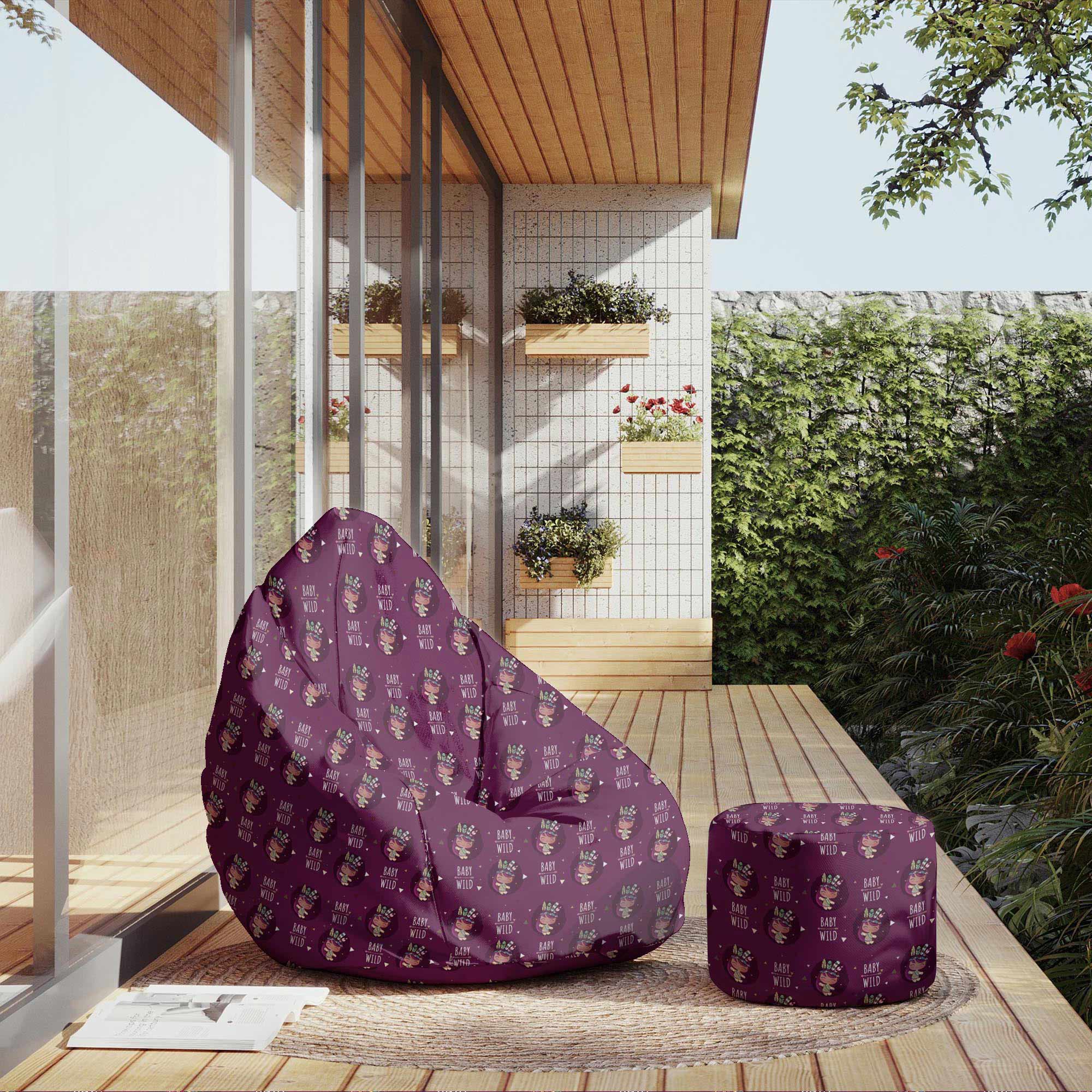 Runder Hocker Fußhocker Baby Wild