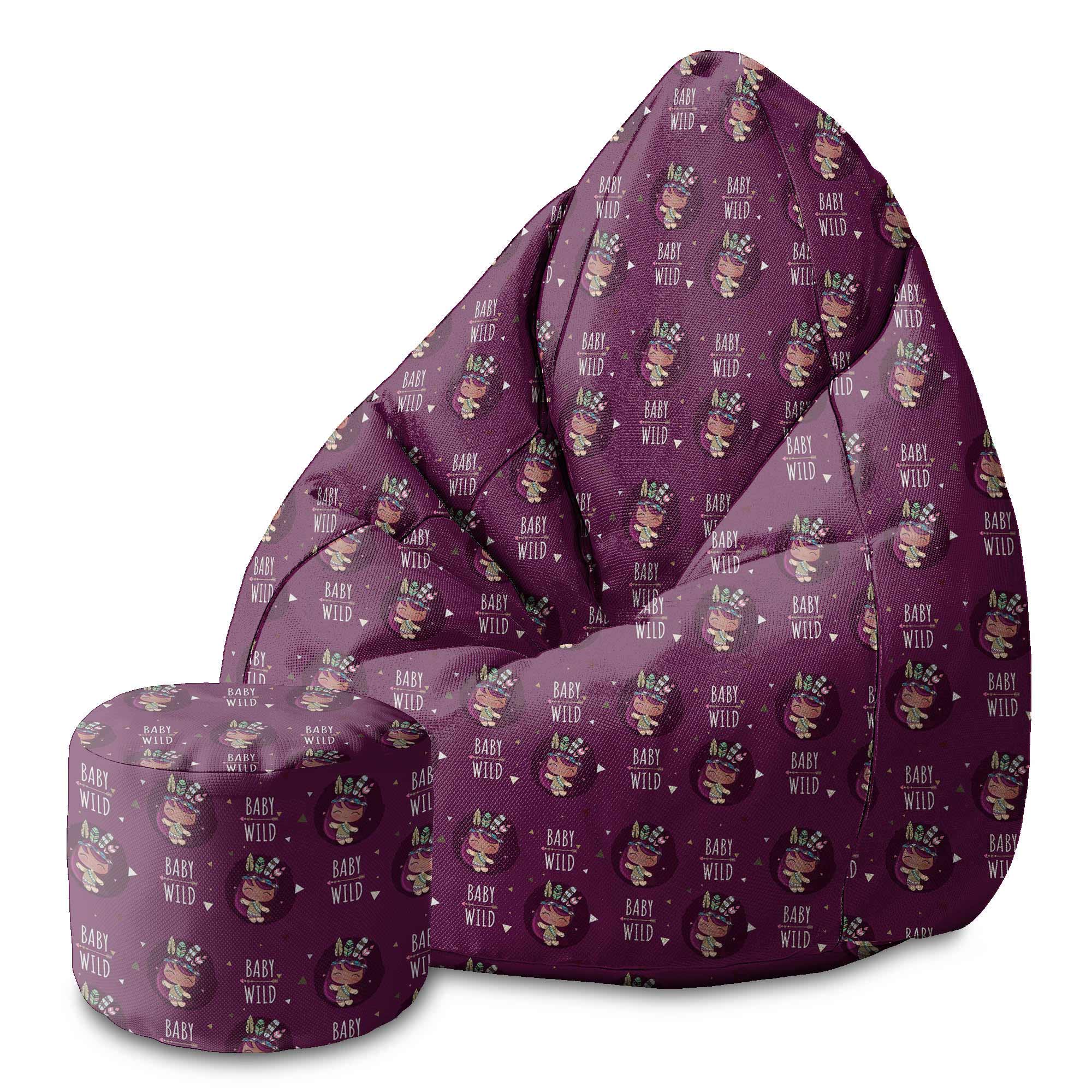 Runder Hocker Fußhocker Baby Wild