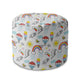 Runder Hocker Fußhocker Ballons and Rainbows-Velvet
