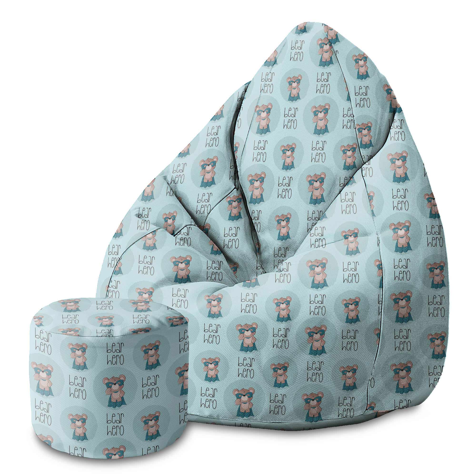 Runder Hocker Fußstütze Bear Hero-Velvet