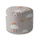 Runder Hocker Fußstütze Beige Rainbow-Oxford