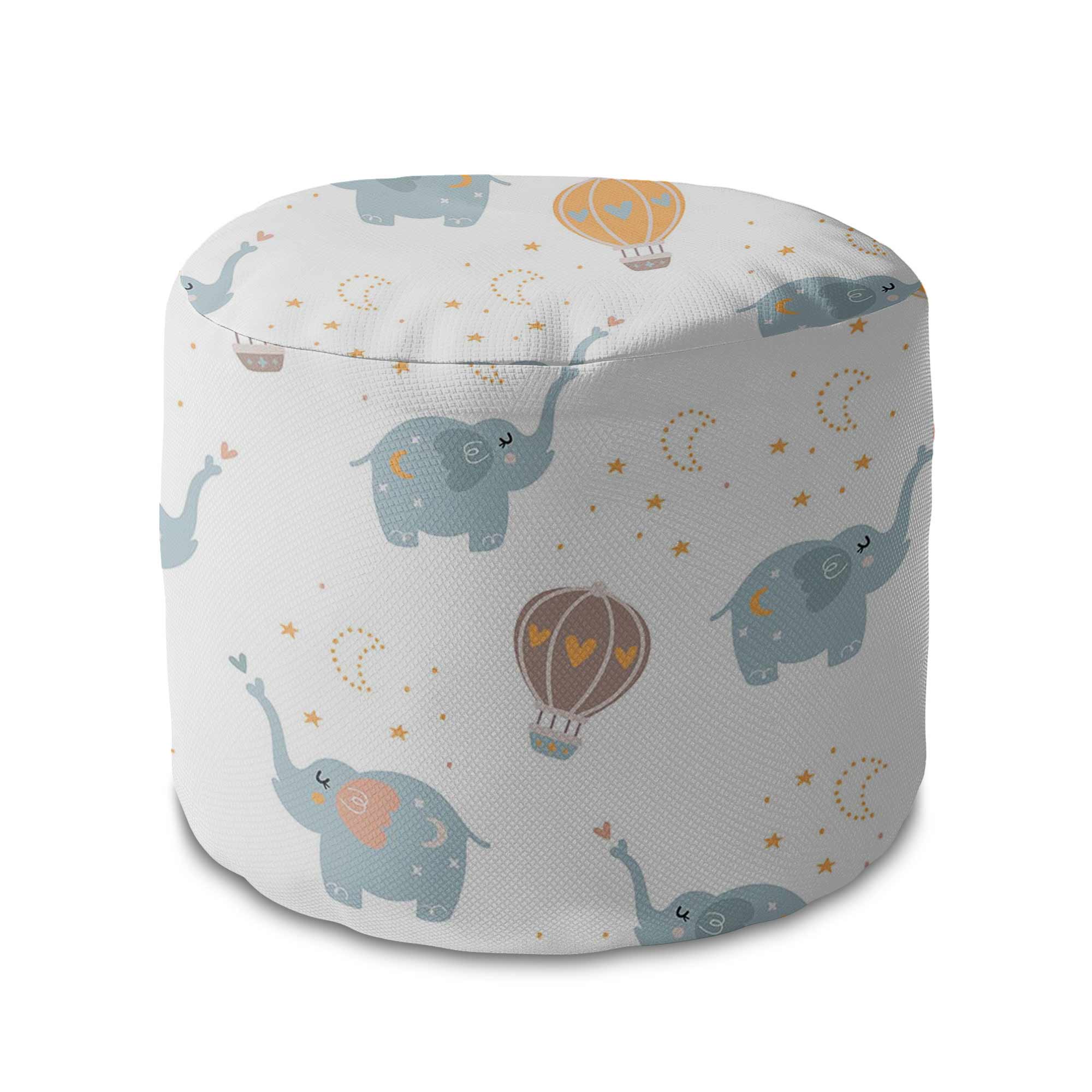 Runder Hocker Fußstütze Blue Elephant