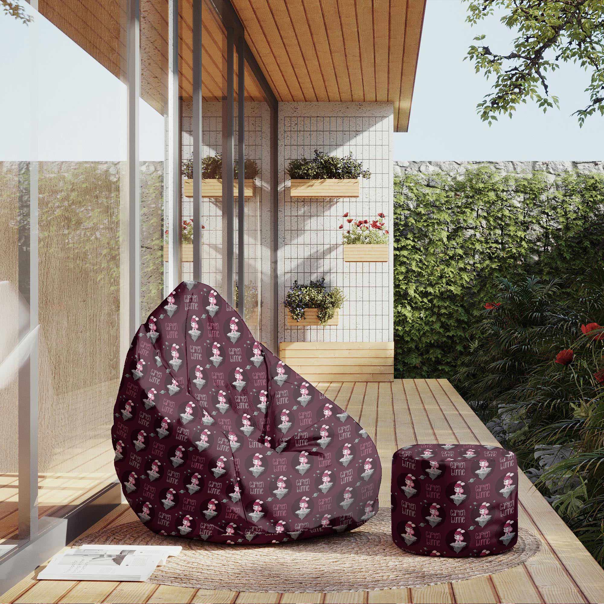 Runder Hocker Fußstütze Capten Bunny-Velvet