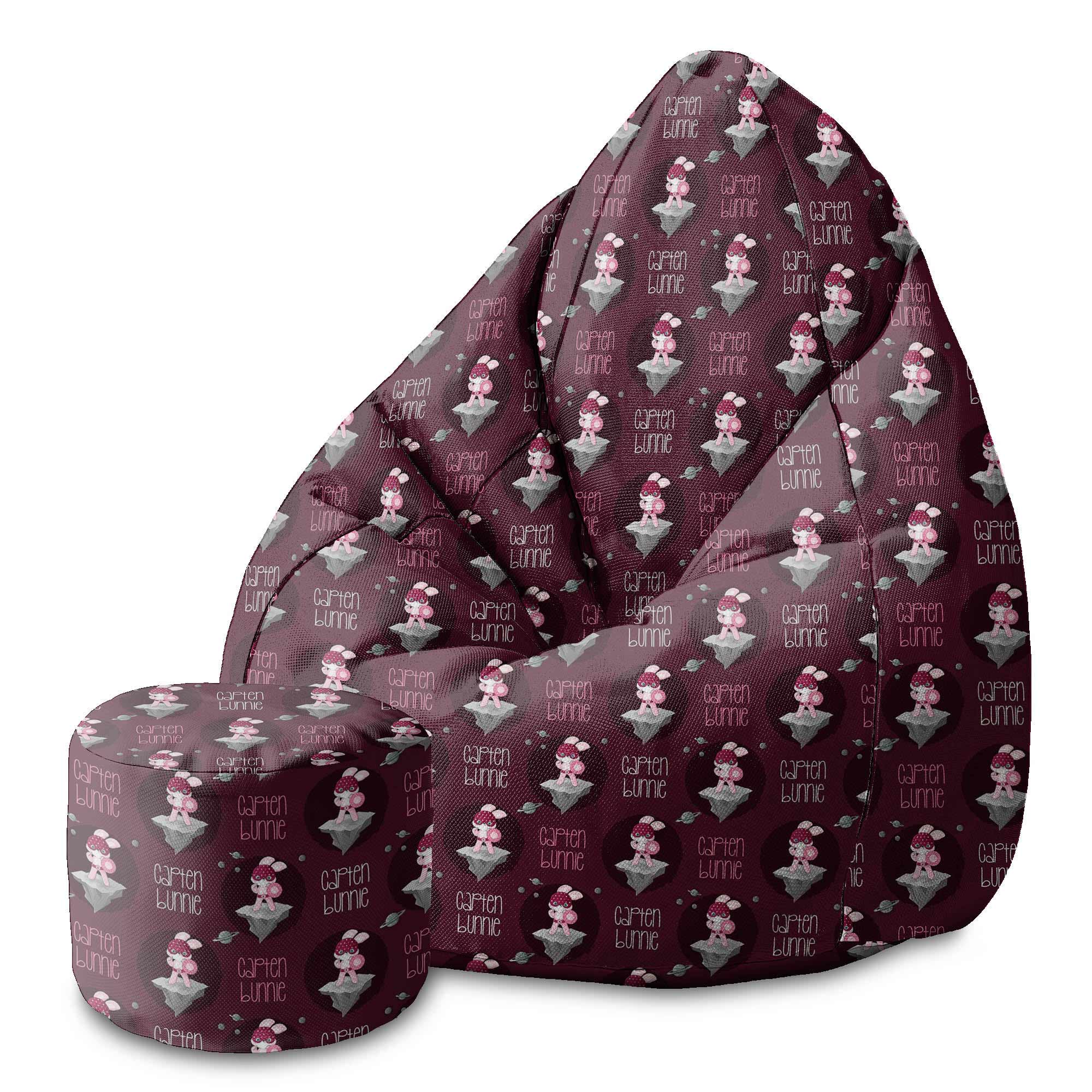 Runder Hocker Fußstütze Capten Bunny-Velvet