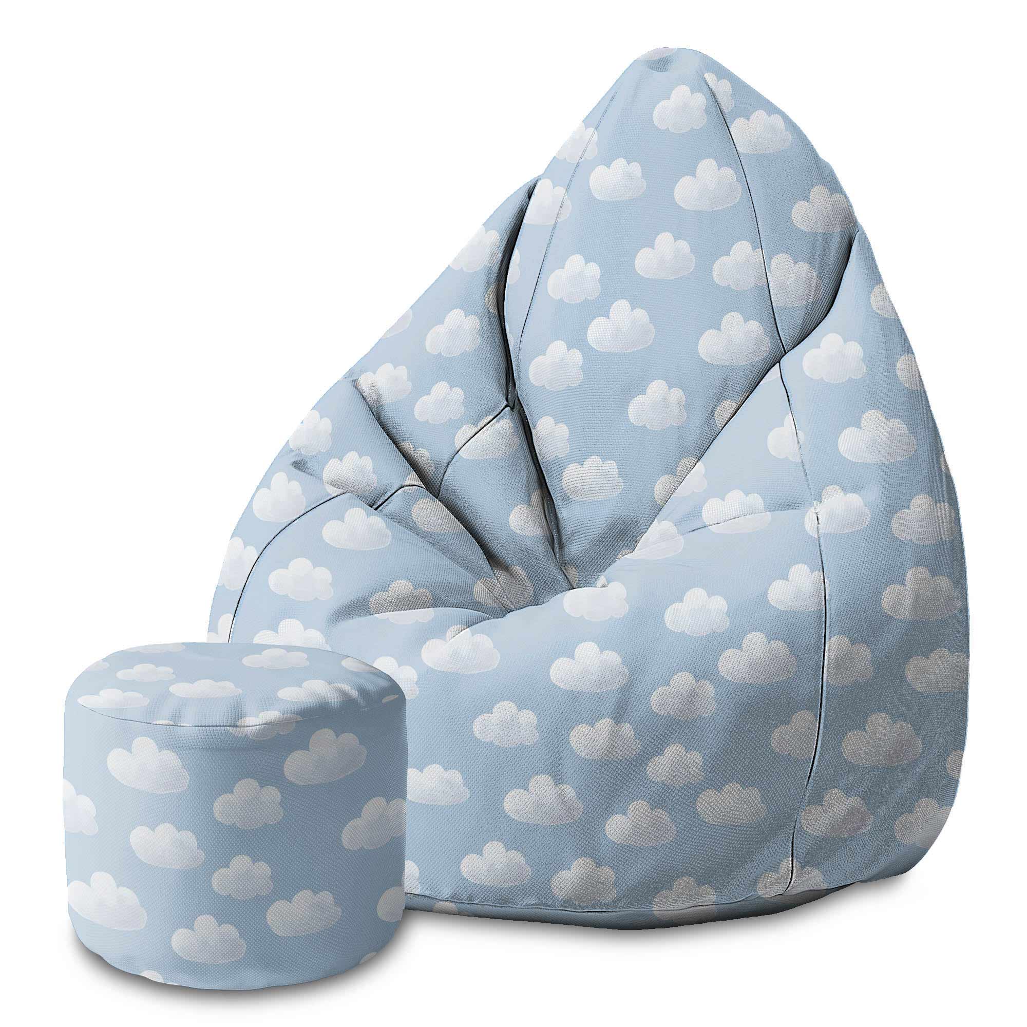 Runder Hocker Fußstütze Blue Clouds