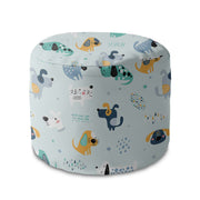 Runder Hocker Fußstütze Cartoon Colorful Dogs-Velvet