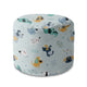 Runder Hocker Fußstütze Cartoon Colorful Dogs-Velvet