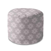 Kulatá podnožka Puf Daisies na šedé